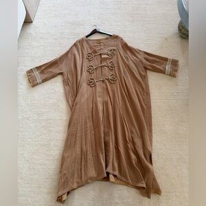 BNWT Brown Kaftan with Decorative Ties
